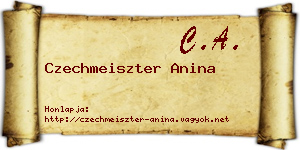 Czechmeiszter Anina névjegykártya
